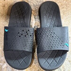Rider Board Slide Sandals Slip On Steel Black Made in Brazil Size US 10 EUR 43